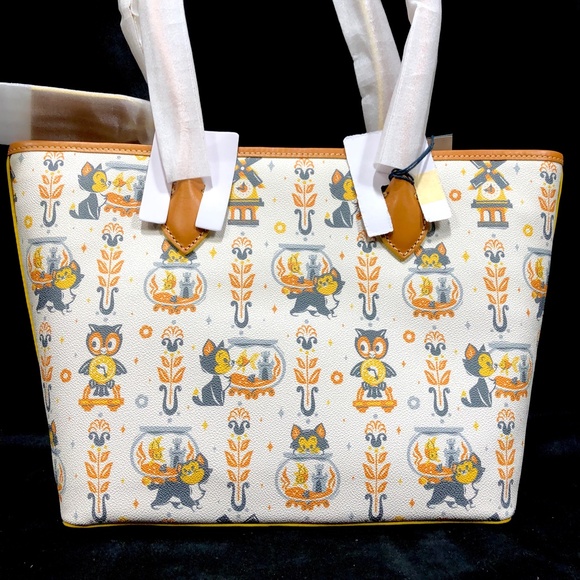 Disney Parks Dooney & Bourke Pinocchio Figaro & Cleo Tote Purse Bag A - NEW - Picture 4 of 7